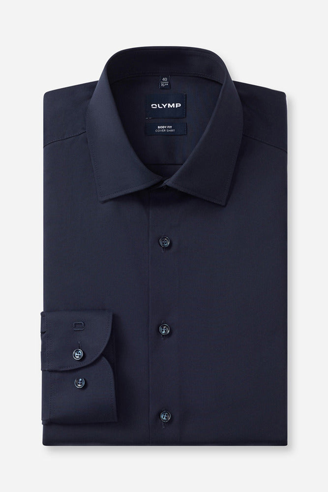 Langærmet covershirt i slim fit og strygefri kvalitet