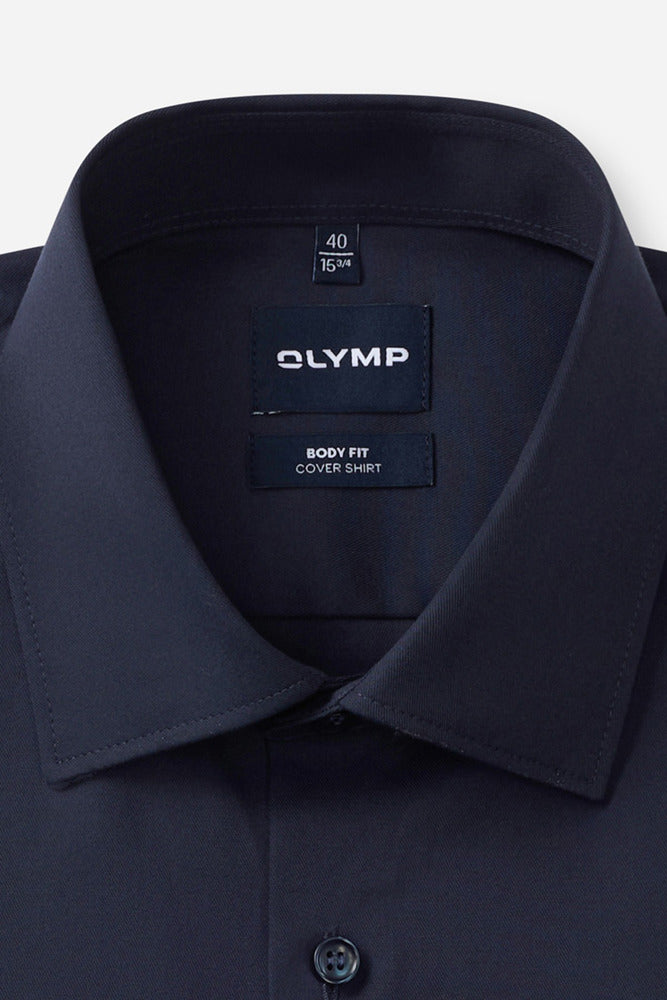 Langærmet covershirt i slim fit og strygefri kvalitet