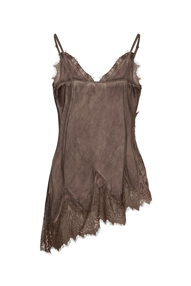 MdcDream - Asymmetrisk stroptop med blondekant