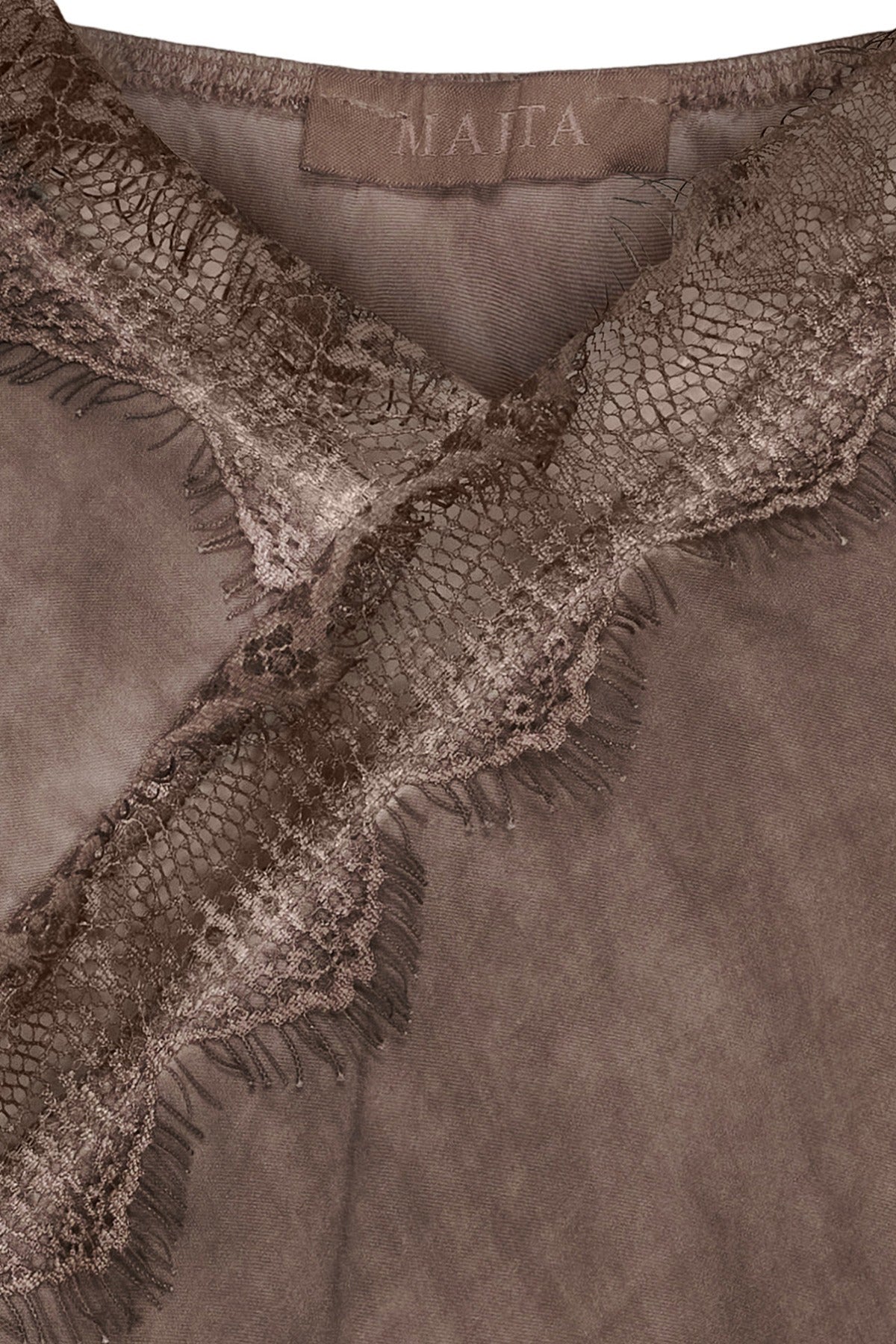 MdcDream - Asymmetrisk stroptop med blondekant