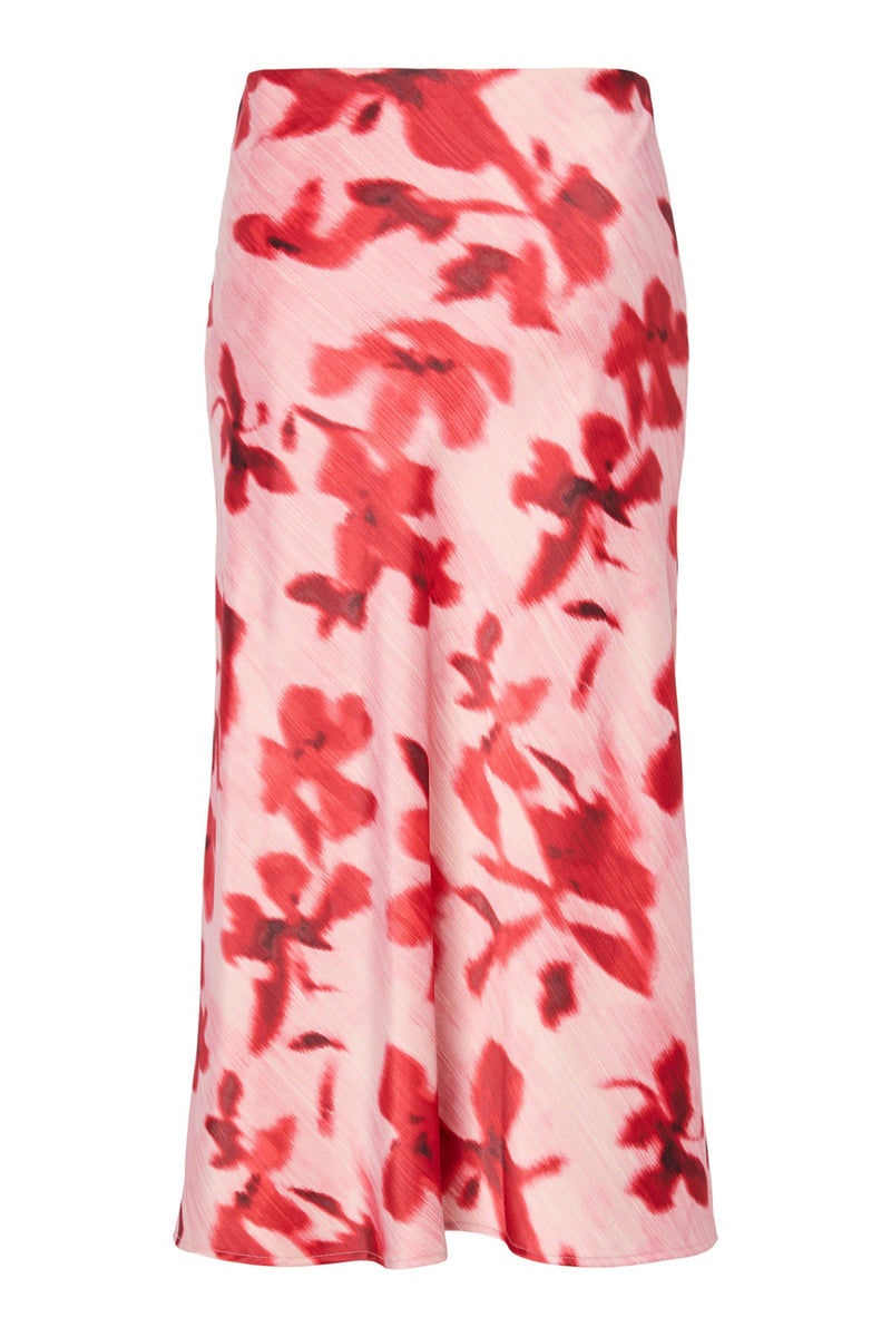 YASPELLA - Højtaljet midi nederdel med blomsterprint