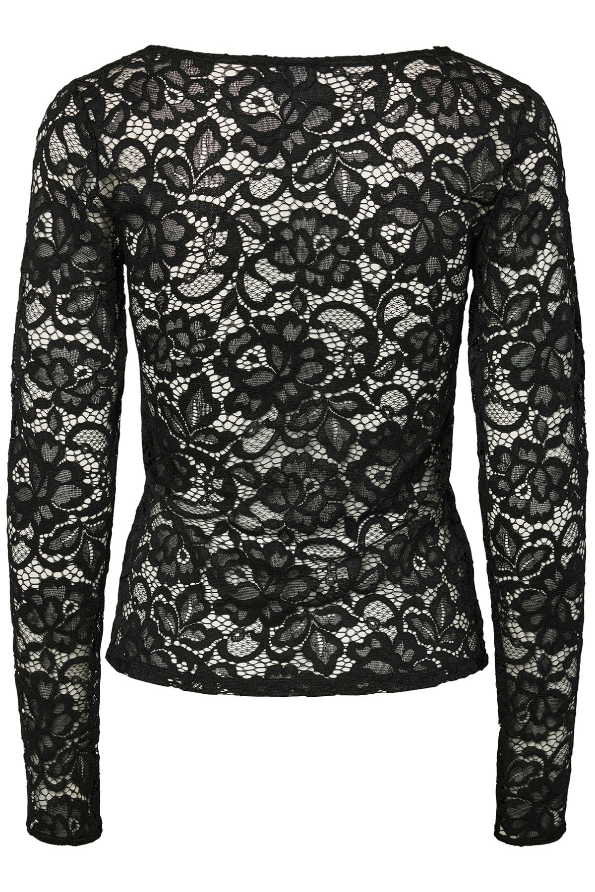 YAS YASLACEY LS V-NECK LACE TOP S. NOOS