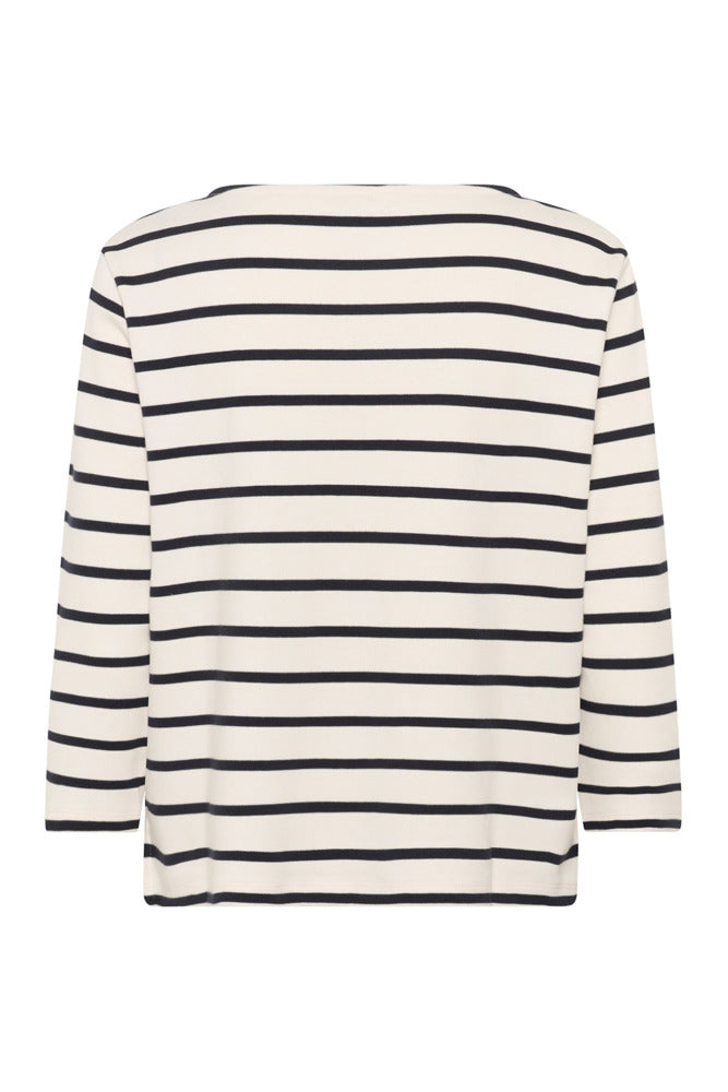NelaPW TS - Stribet t-shirt med trekvartærmer