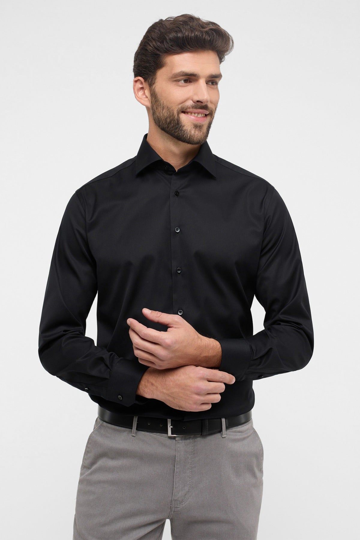 Strygefri Covershirt skjorte i tæt kvalitet