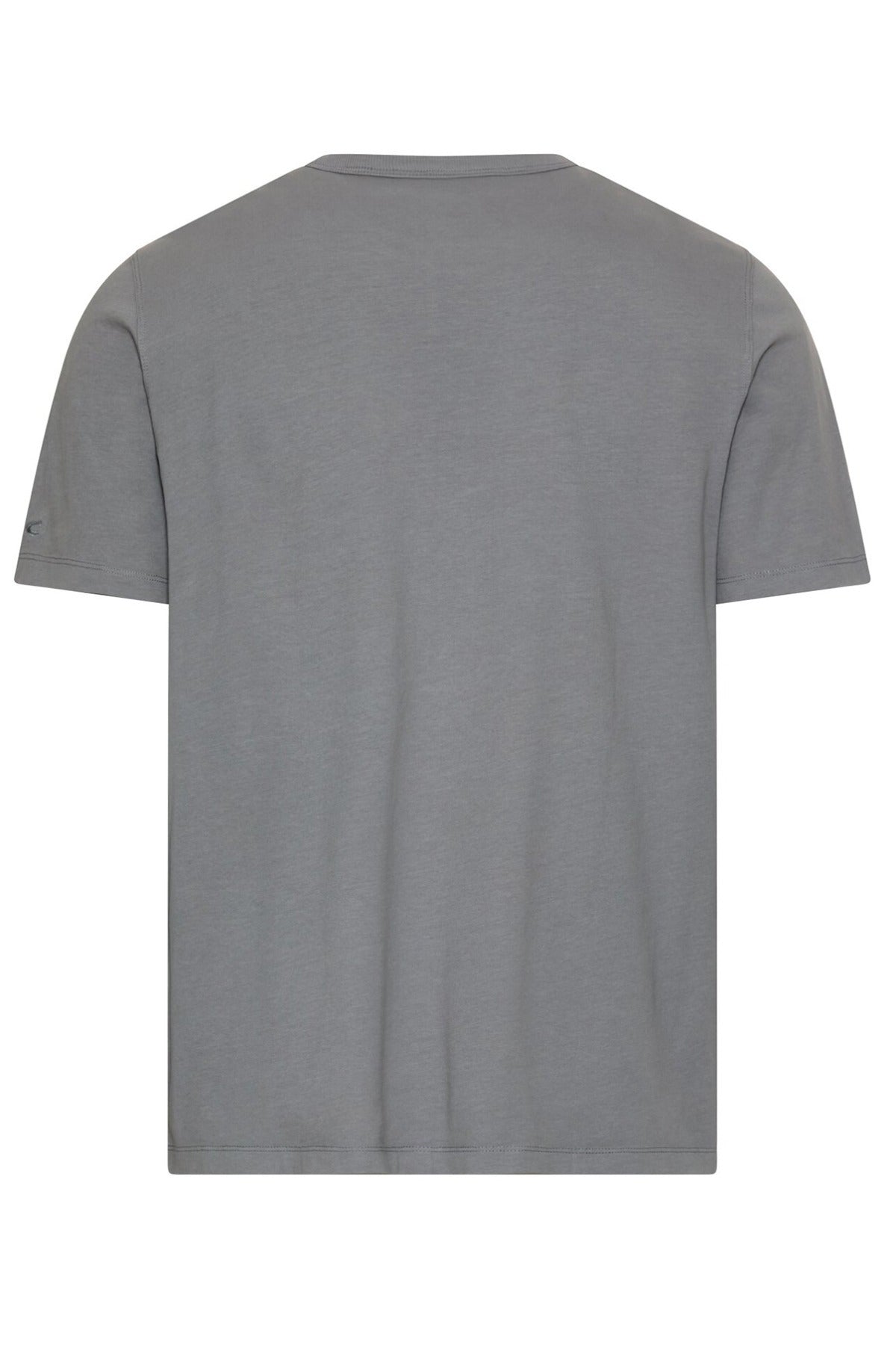 Kortærmet t-shirt i støvet blå med rund hals og enkelt design bagpå.