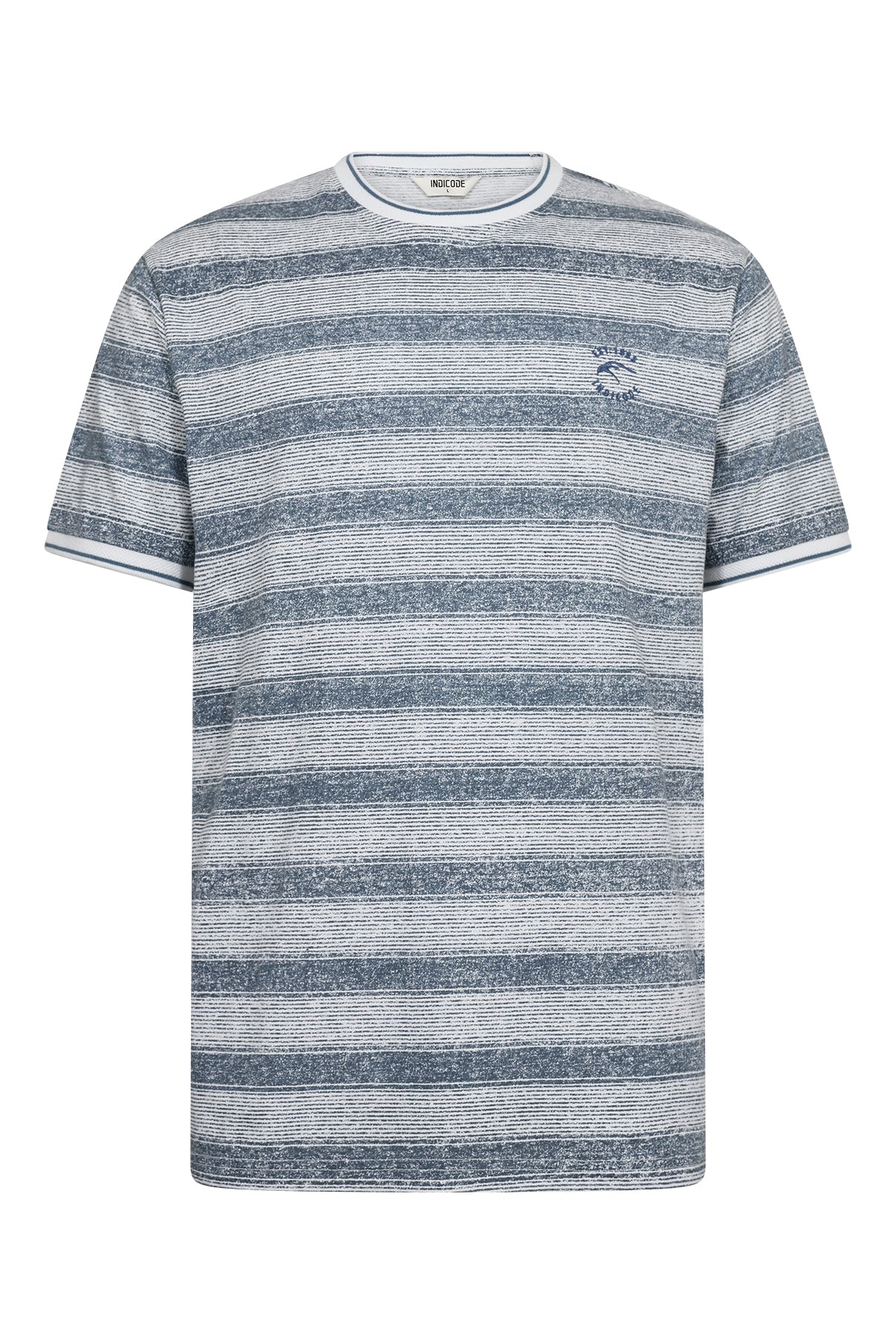 INGlennie - Stribet t-shirt med printet detalje