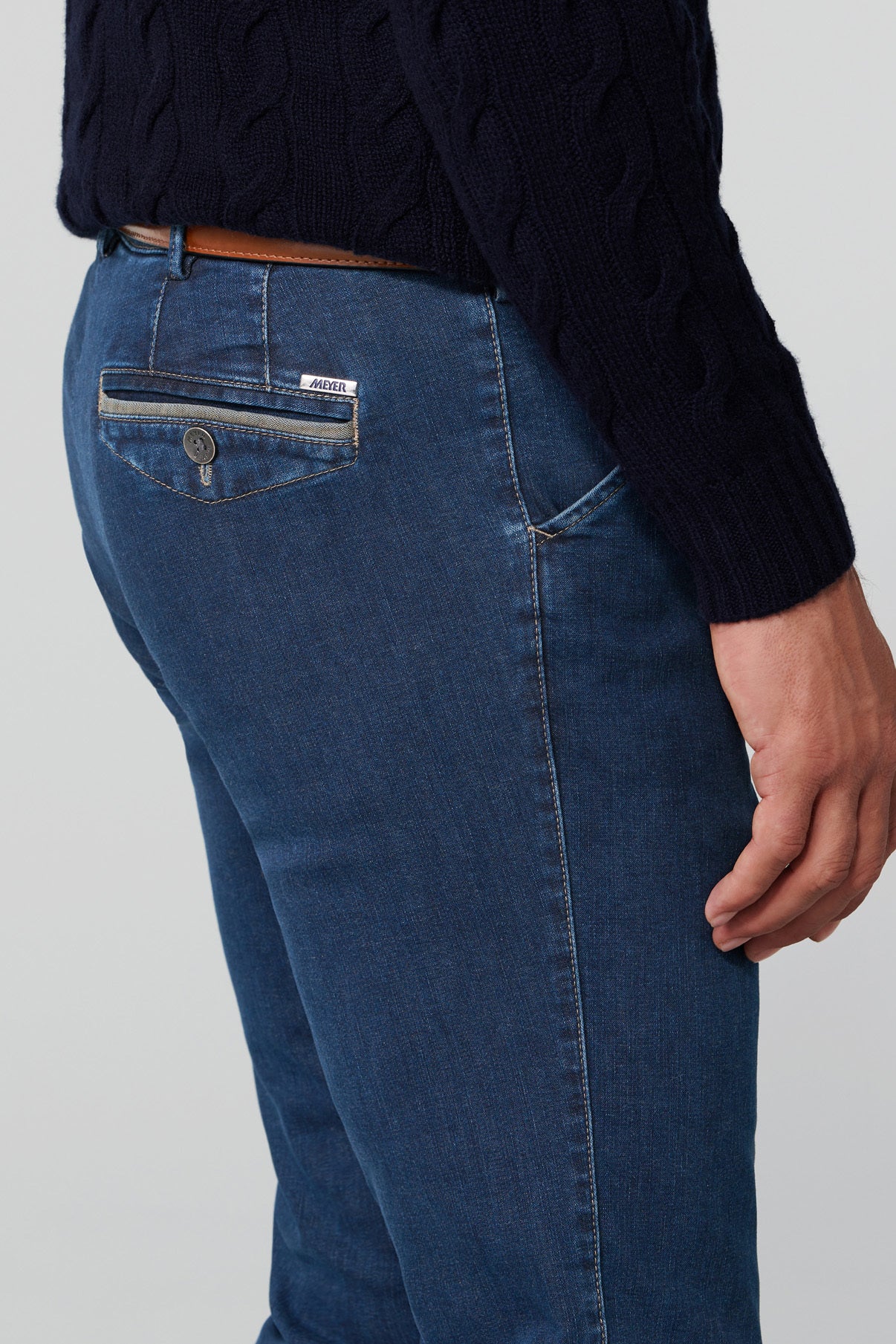 MEYER Cintura In Pelle Per Jeans – Fatte A Mano In Europa, Larga 35mm, Reversibile, Modello 614