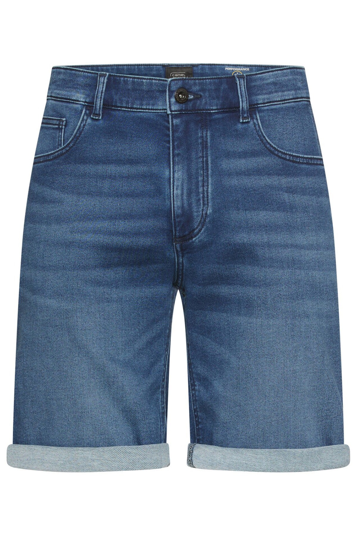 Denim shorts med opsmøg