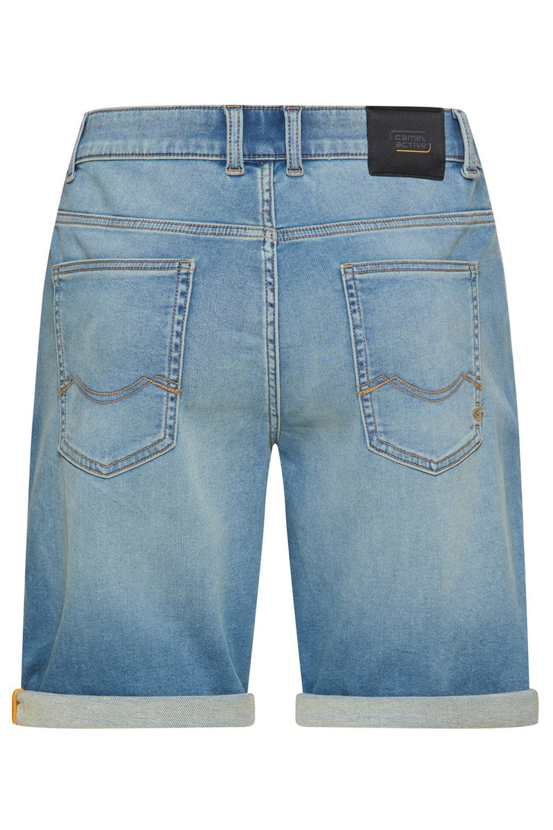 Denim shorts med opsmøg