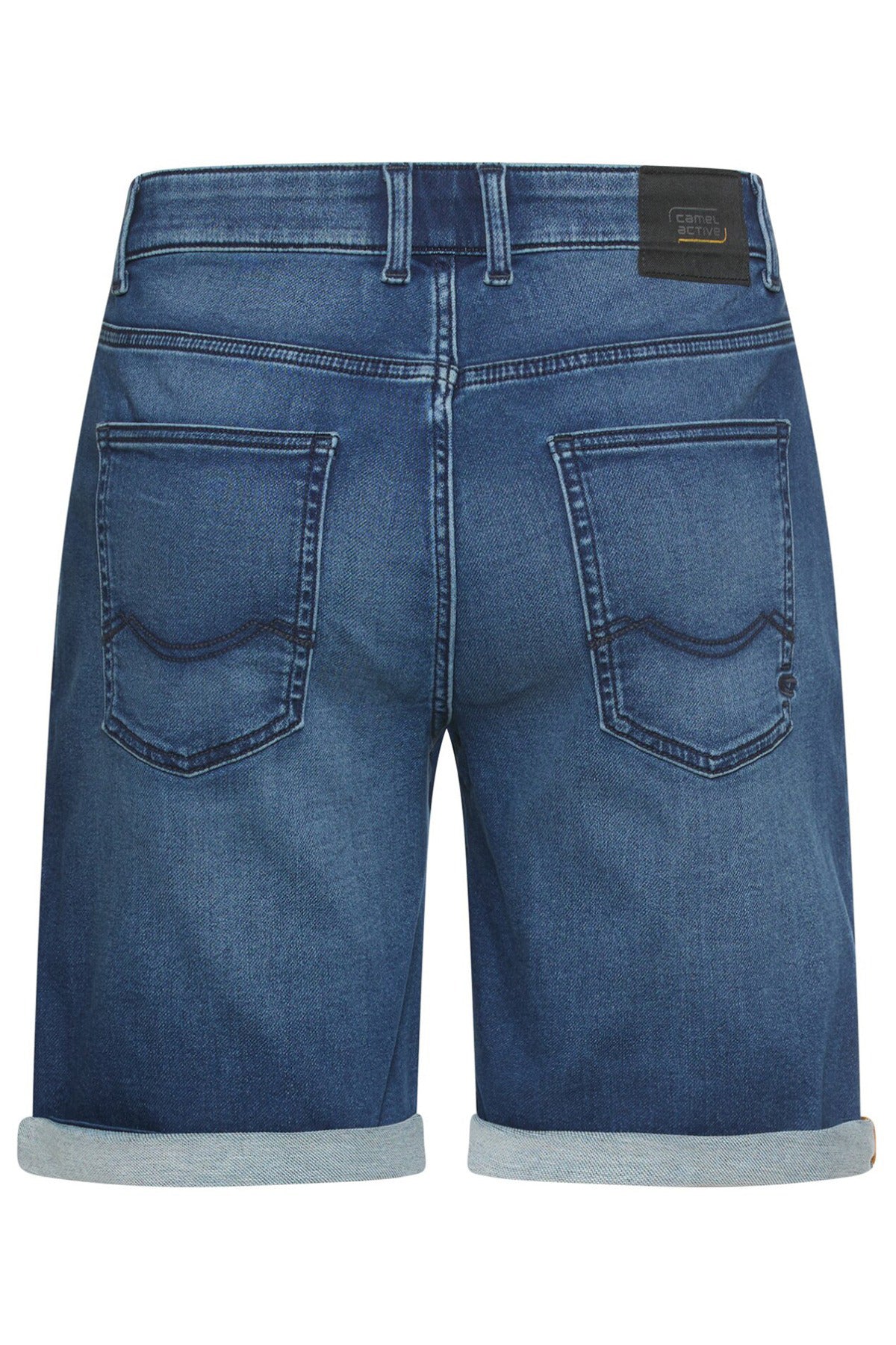 Denim shorts med opsmøg