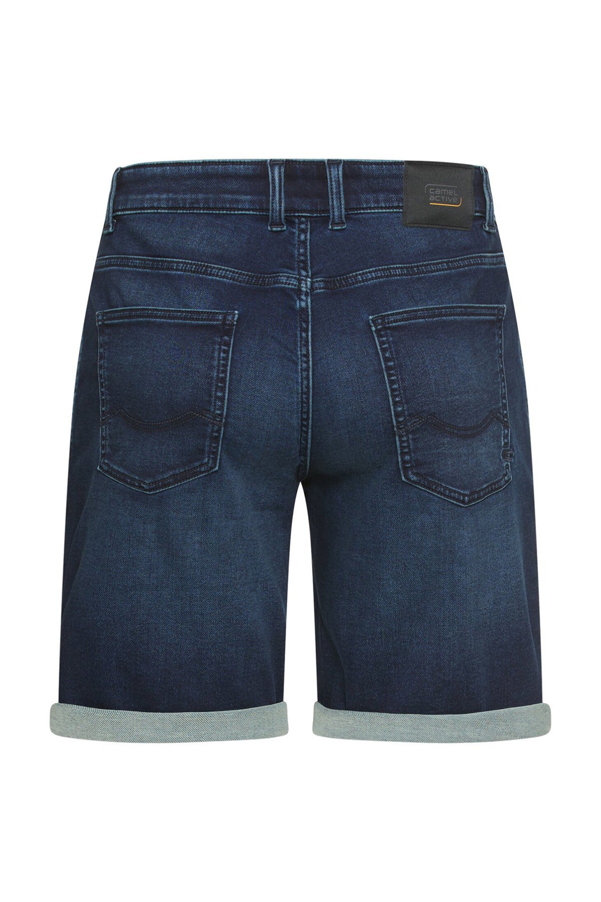 Denim shorts med opsmøg