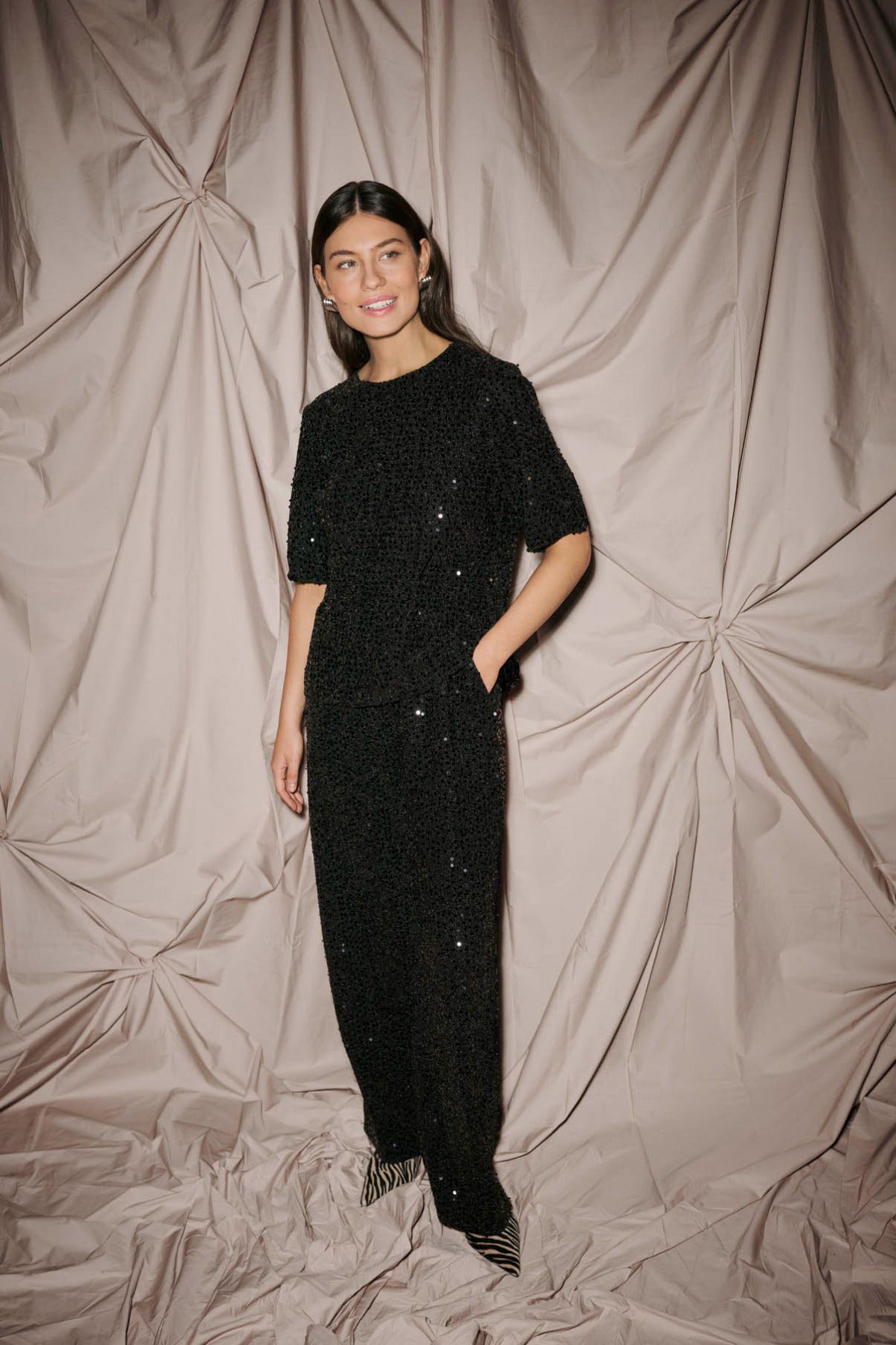 Culture CUtamera Sequin Blouse