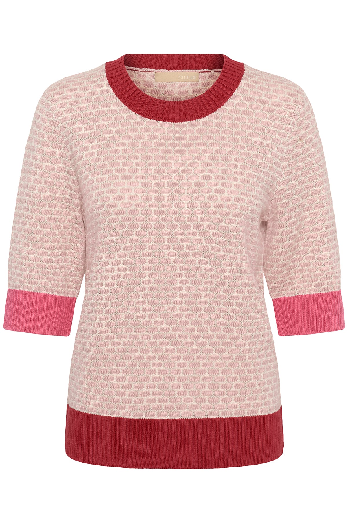CUcrona - Kortærmet pullover med kontrast