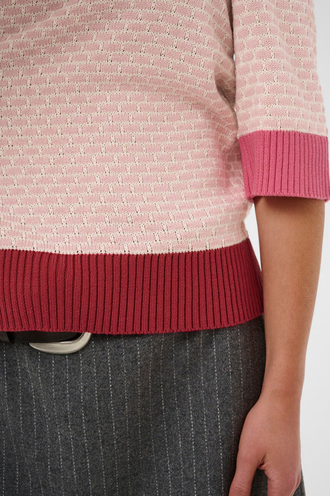 CUcrona - Kortærmet pullover med kontrast