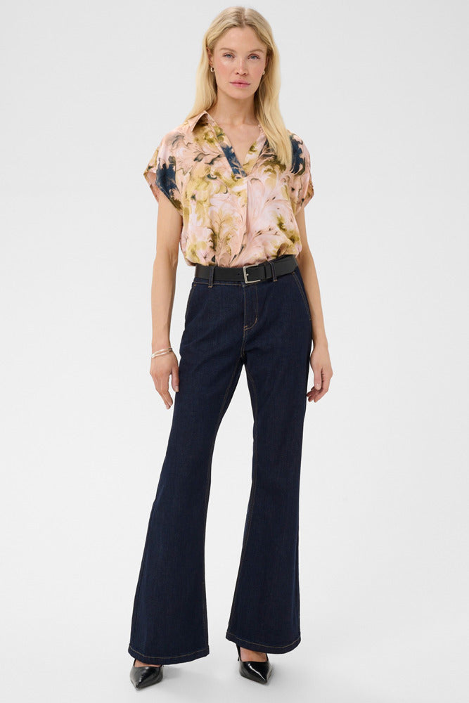 CUandora Berna - Kortærmet bluse med print