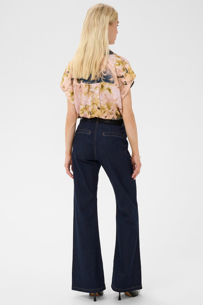 CUandora Berna - Kortærmet bluse med print