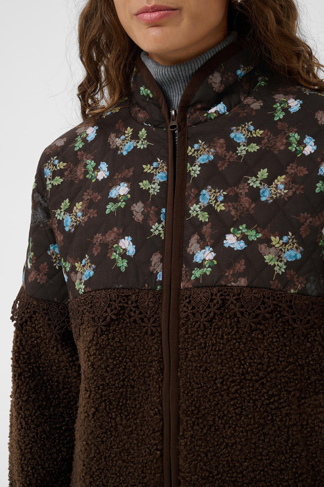 CUjaya Catina - Teddyjakke med blomsterprint