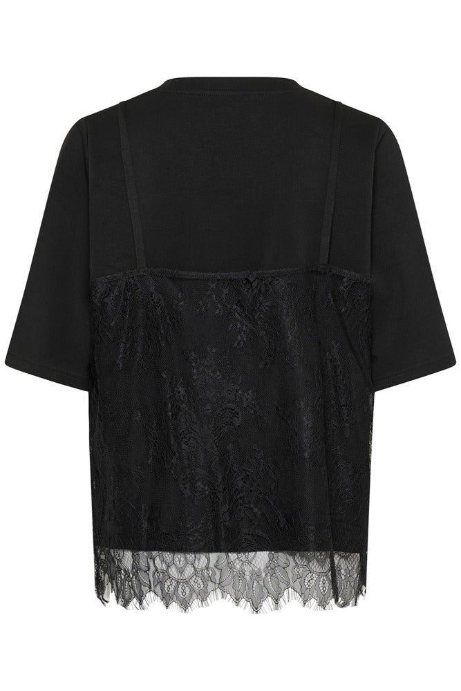 CUKARLA CHABRINA - T-shirt med blonde strop top
