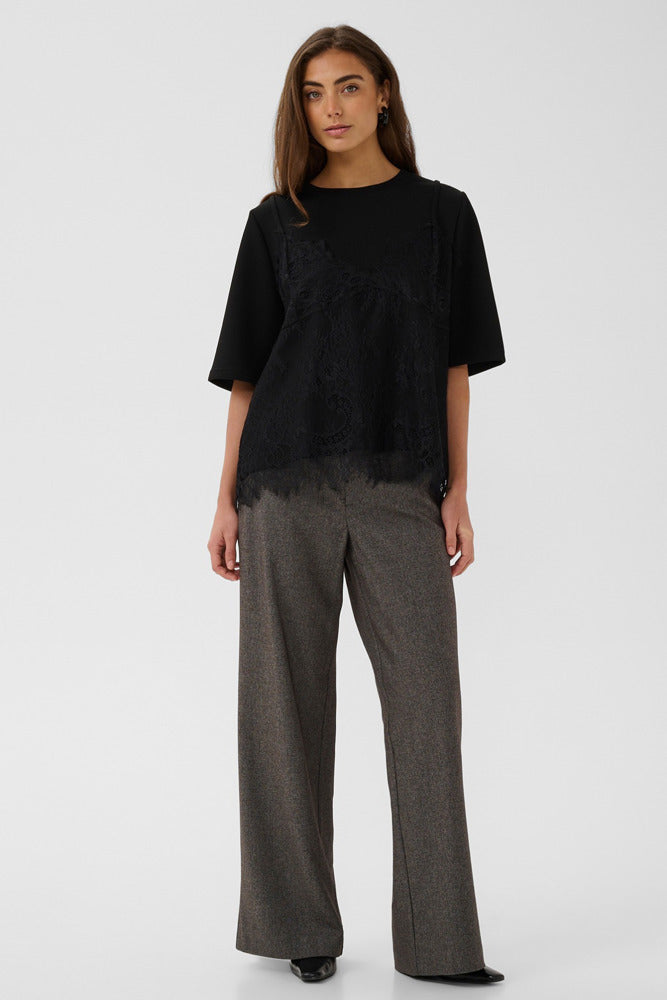 CUKARLA CHABRINA - T-shirt med blonde strop top