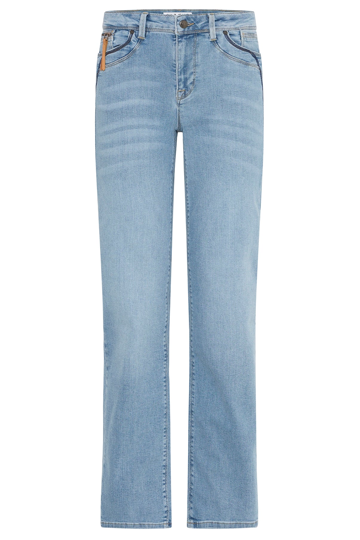 PZKAROLINA - Højtaljede jeans med stræk og lige ben