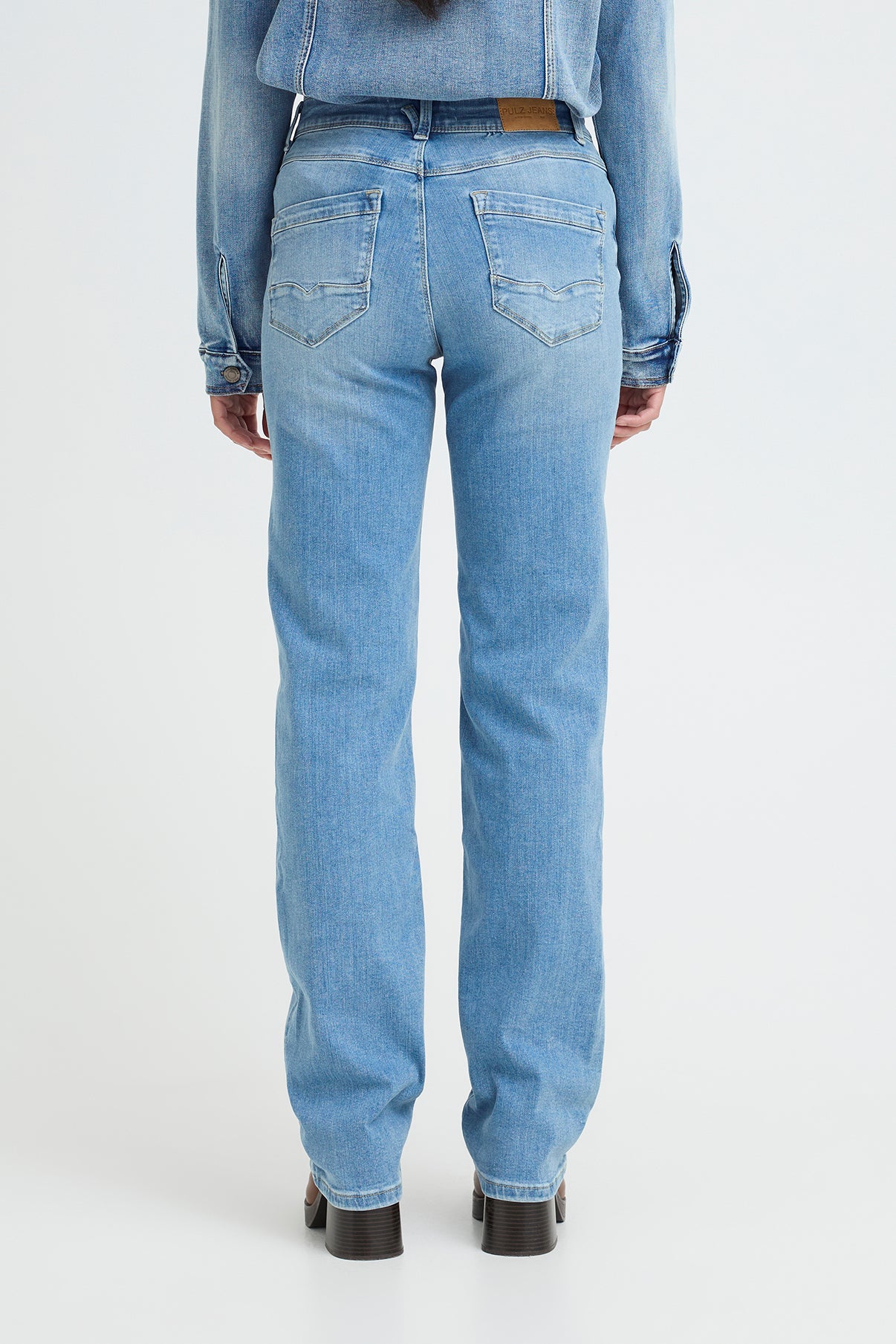 PZKAROLINA - Højtaljede jeans med stræk og lige ben