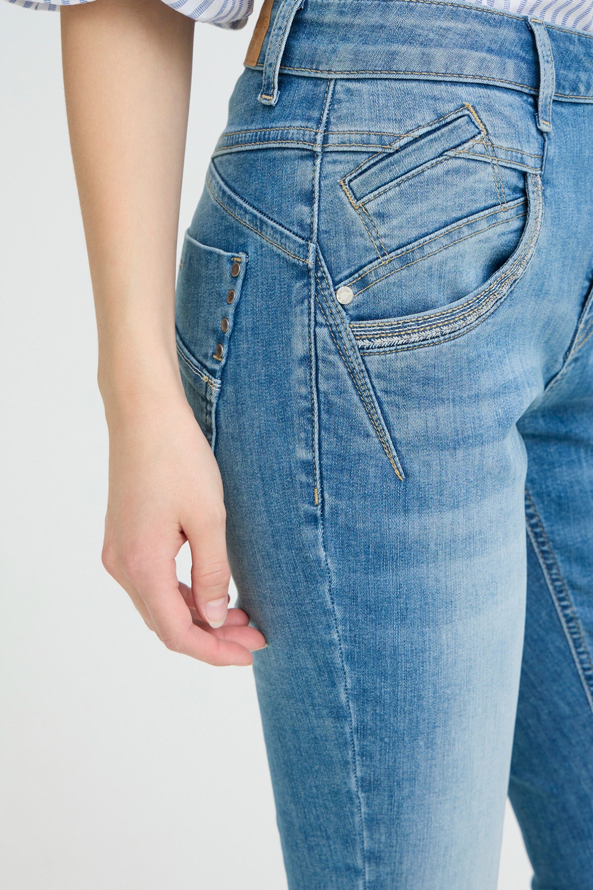 PULZ PZCARMEN EMB. HW SKINNY LEG