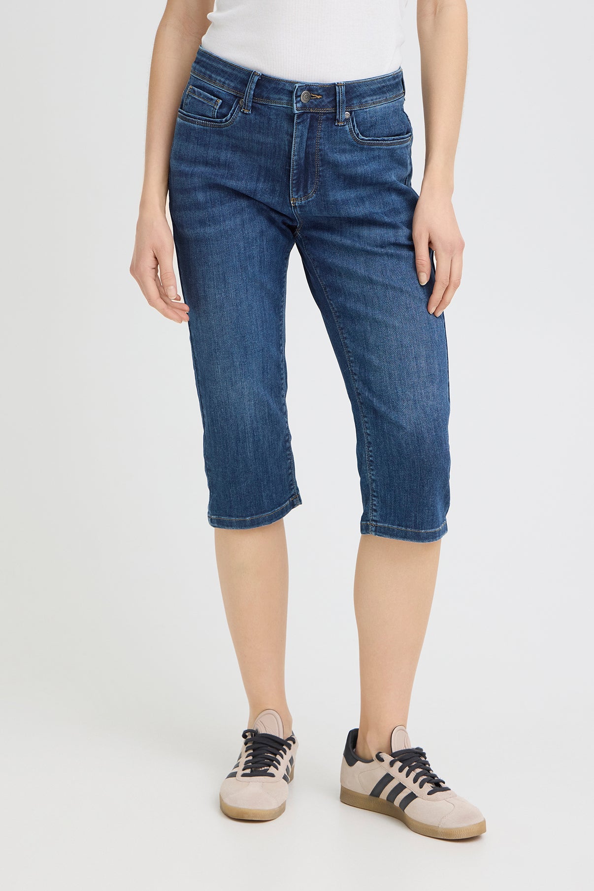 PZKAYLA - Højtaljede denim capri jeans