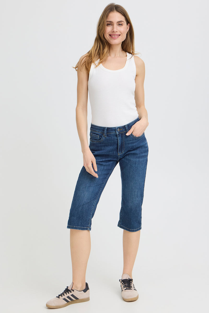 PZKAYLA - Højtaljede denim capri jeans