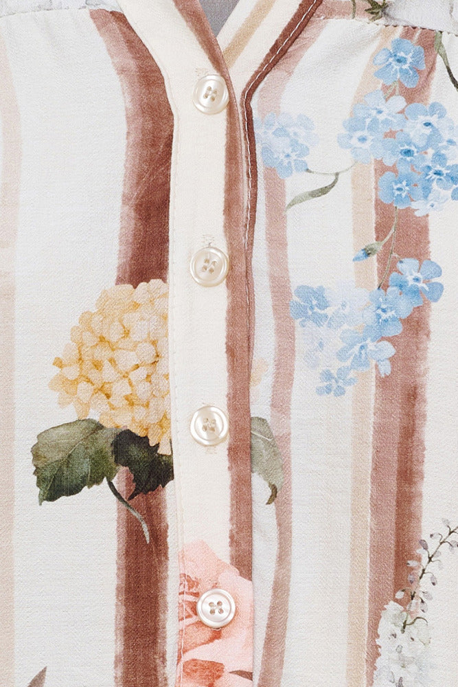 MdcJenni - Kortærmet kjole med blomstermotiv