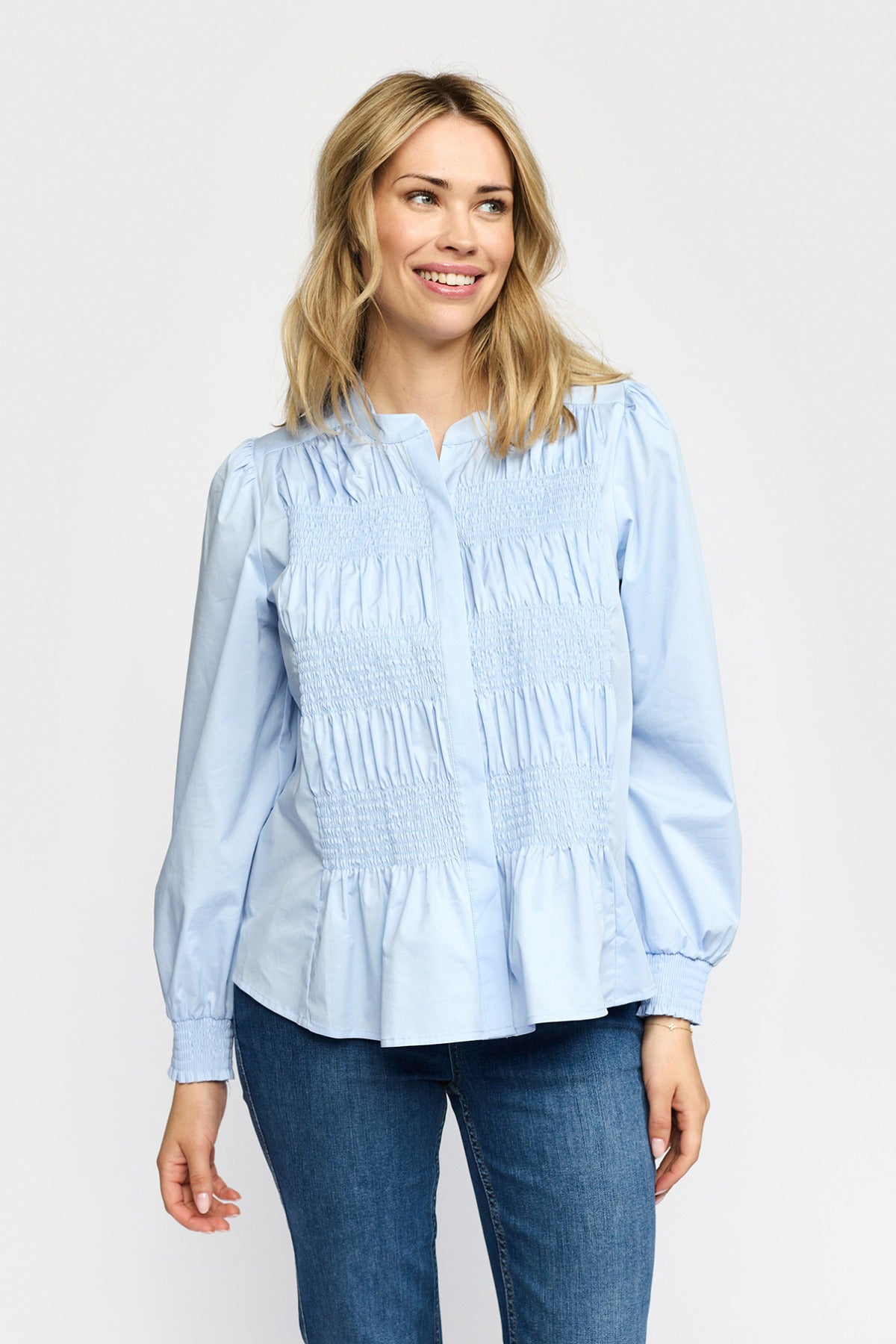 MELEA - Langærmet skjorte med smock