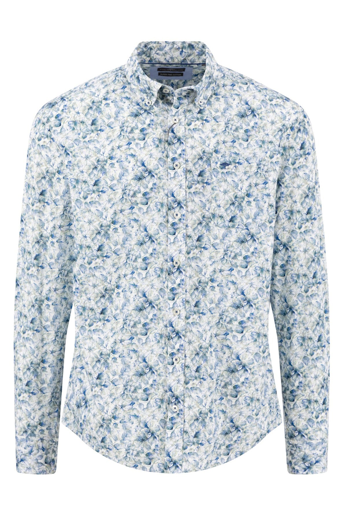 Skjorte i bomuld med blomsterprint