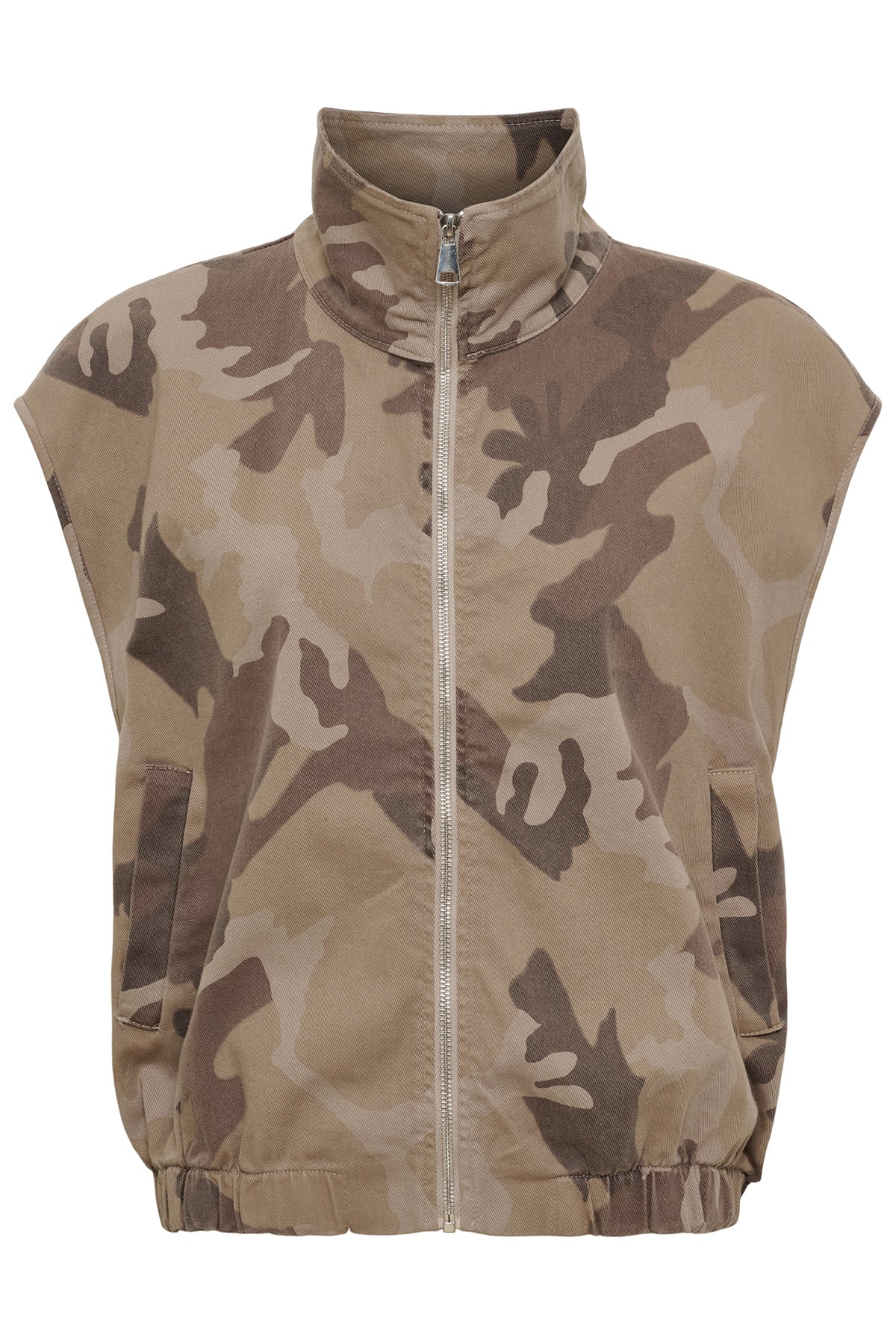 MdcSilver - Camo vest med lynlås