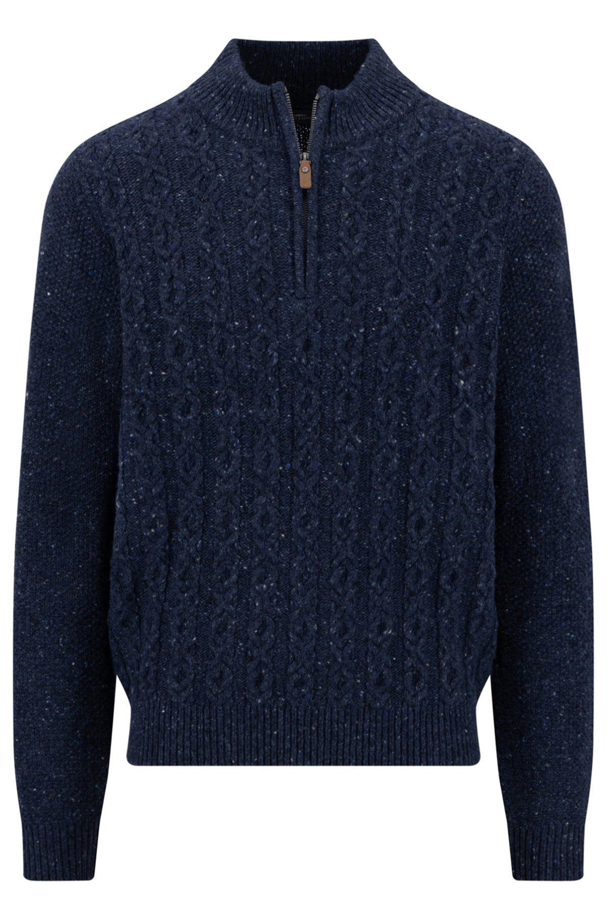 Zip Troyer - Kabelstrik i uld med half zip