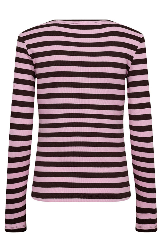 NUMIXIE - Langærmet blød stribet t-shirt