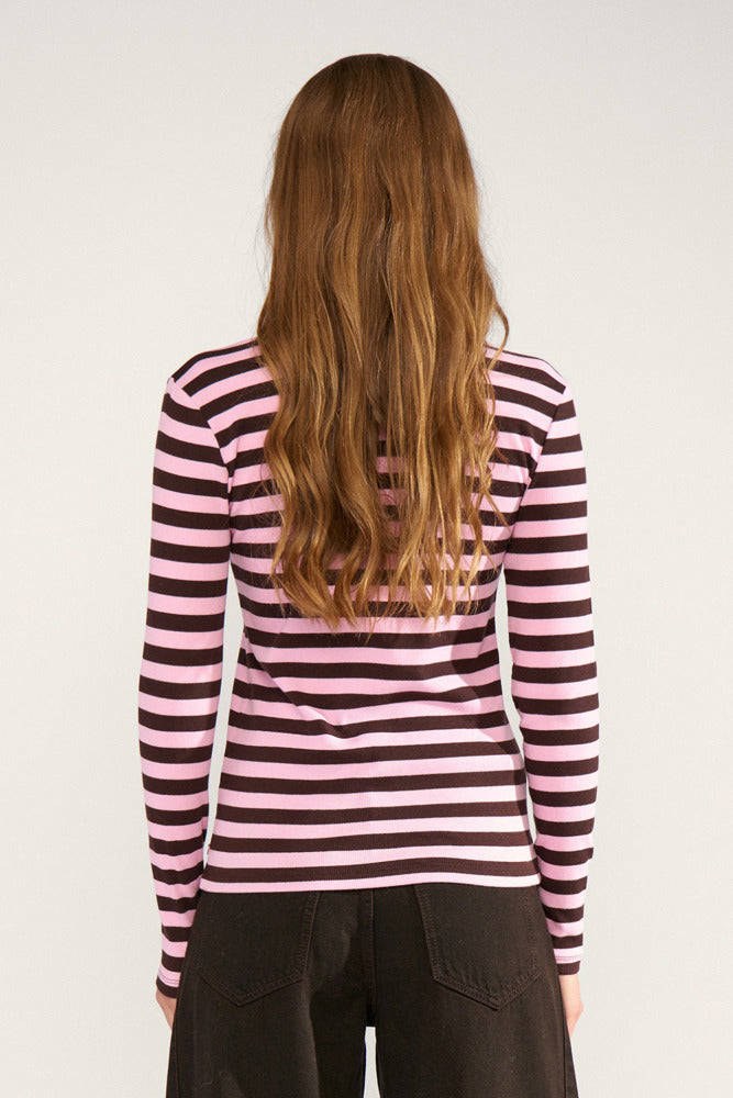 NUMIXIE - Langærmet blød stribet t-shirt