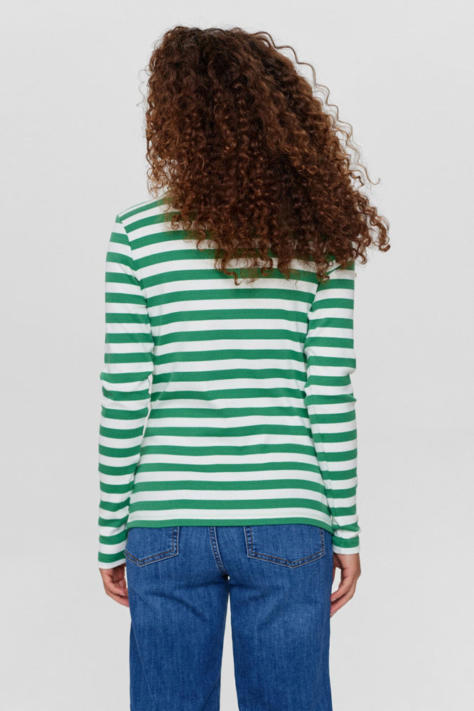 NUMIXIE - Langærmet blød stribet t-shirt