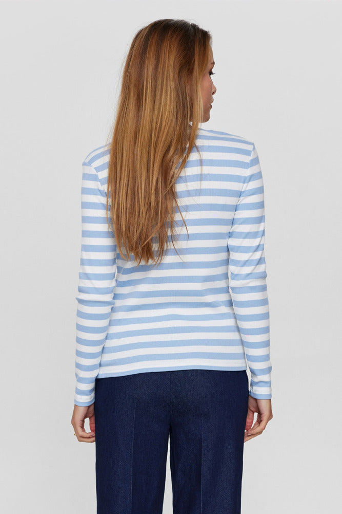 NUMIXIE - Langærmet blød stribet t-shirt