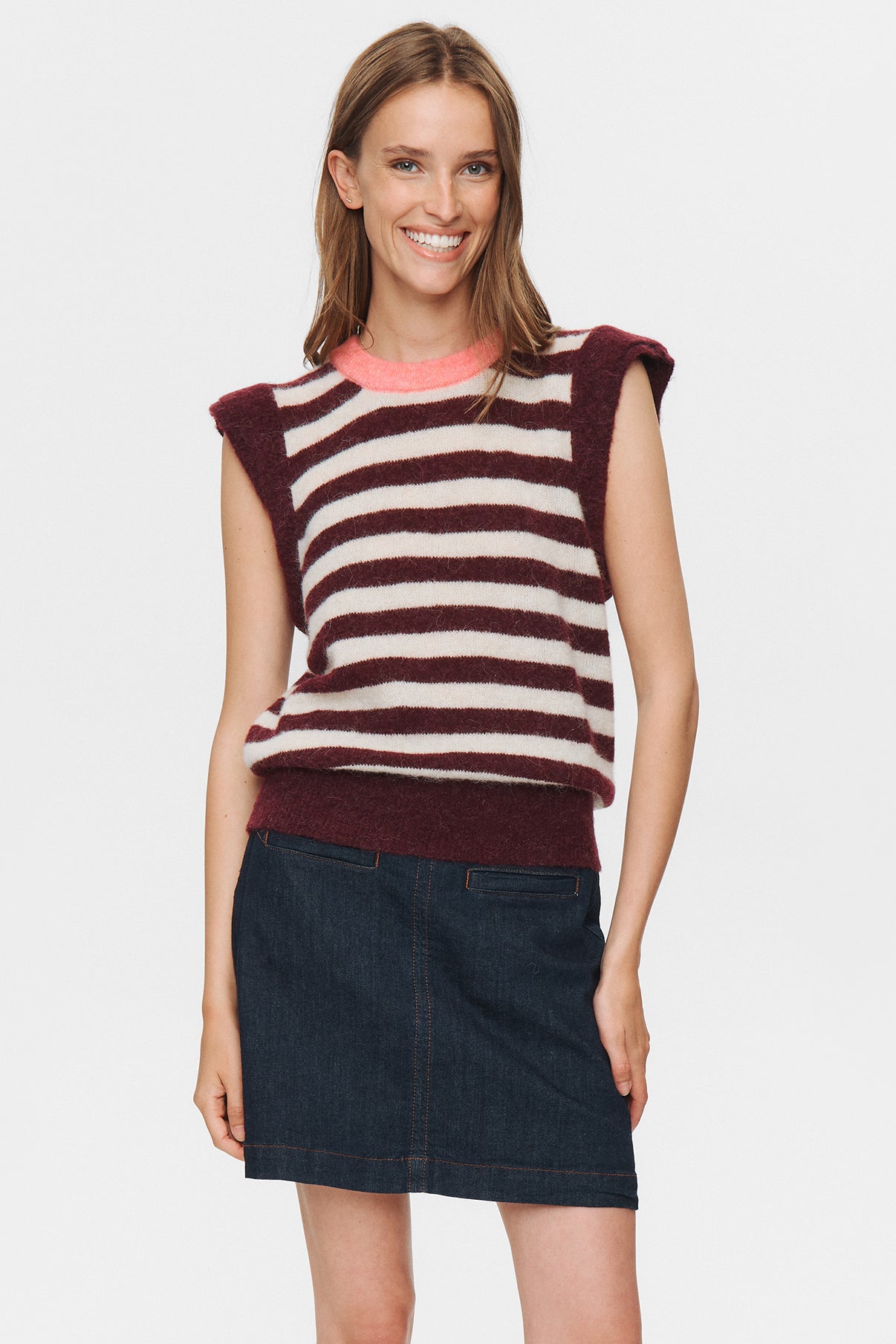 NÜMPH NUCIARA RIETTE STRIPE VEST