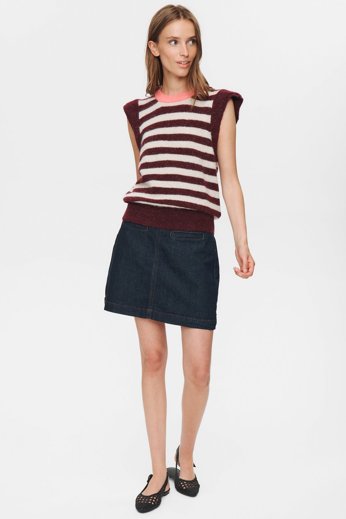 NÜMPH NUCIARA RIETTE STRIPE VEST