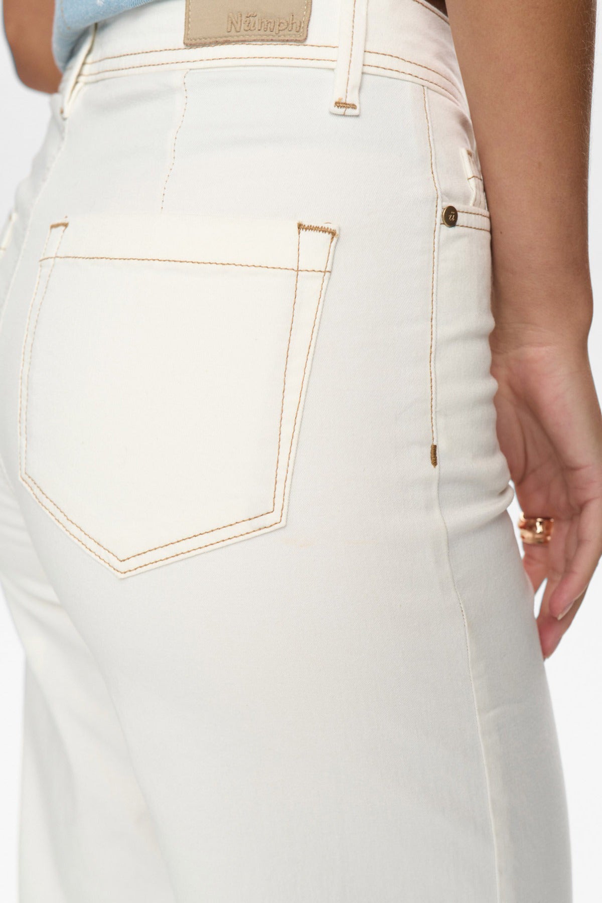 NÜMPH NUPARISAN CROPPED TWILL PANTS
