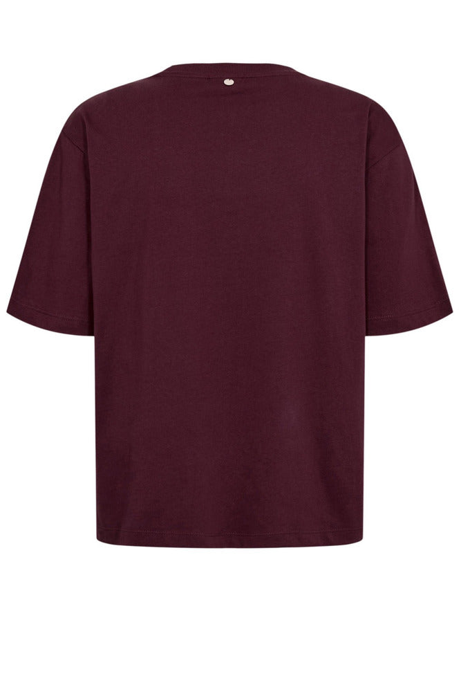 NUTENIA - Boxy t-shirt med broderede naturmotiver