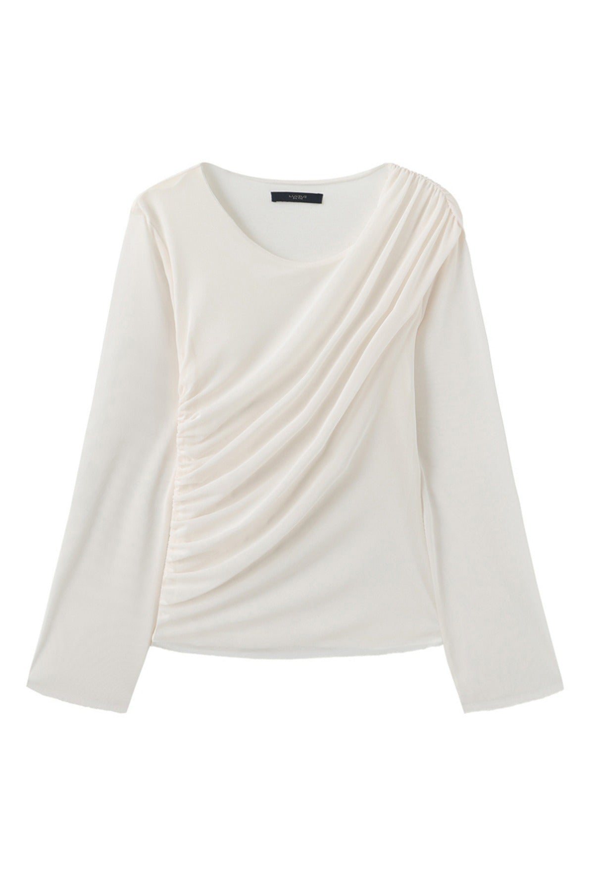 Thora - Bluse med draperede detaljer og lange ærme