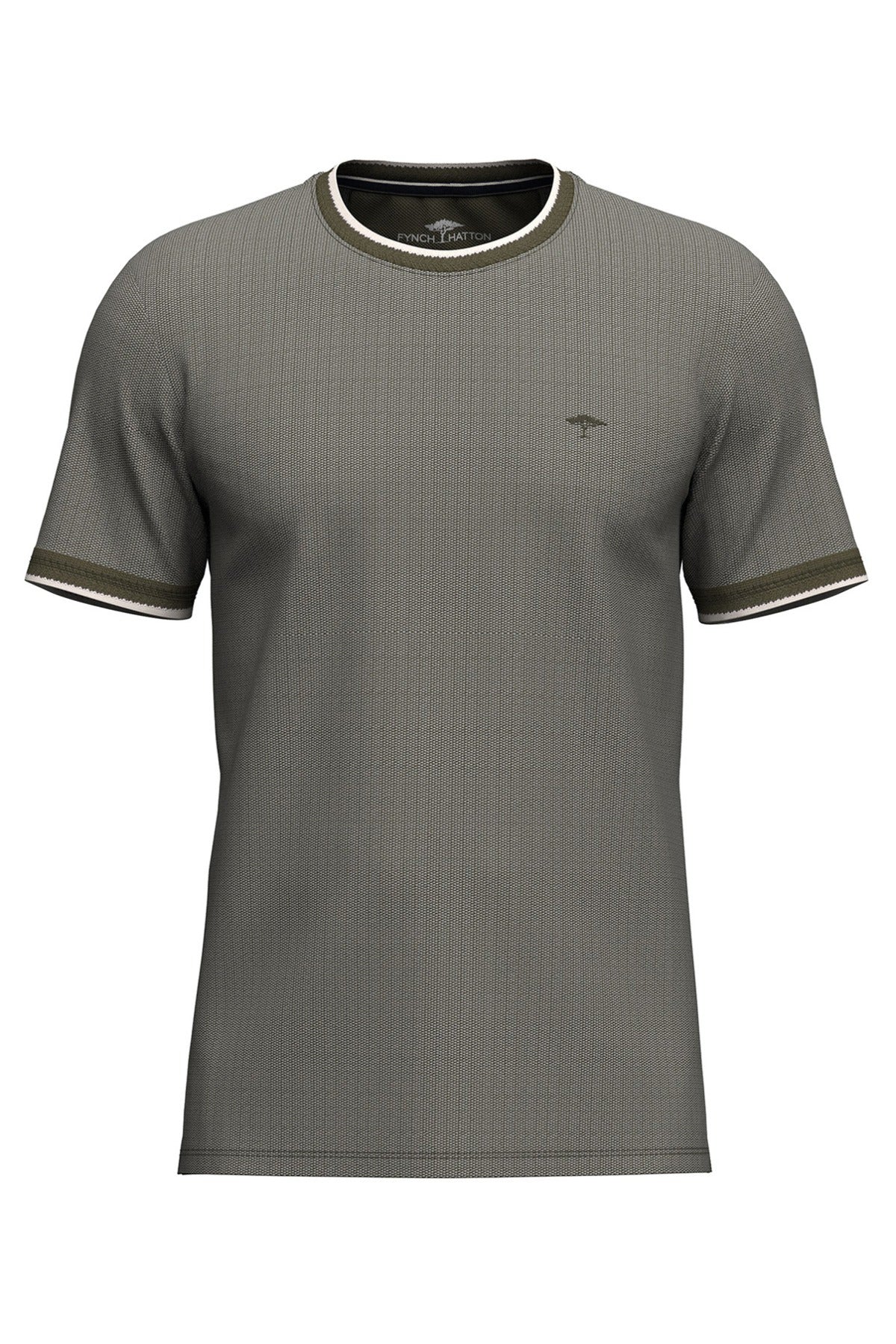 T-Shirt i bomuld med kontrastkanter