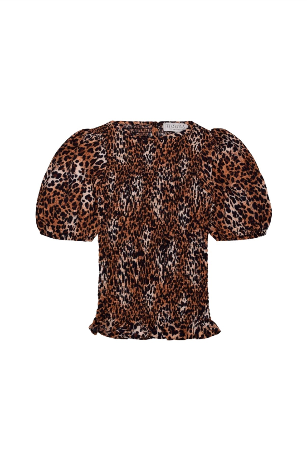 HOUND GIRL TOP SMOCK LEOPARD