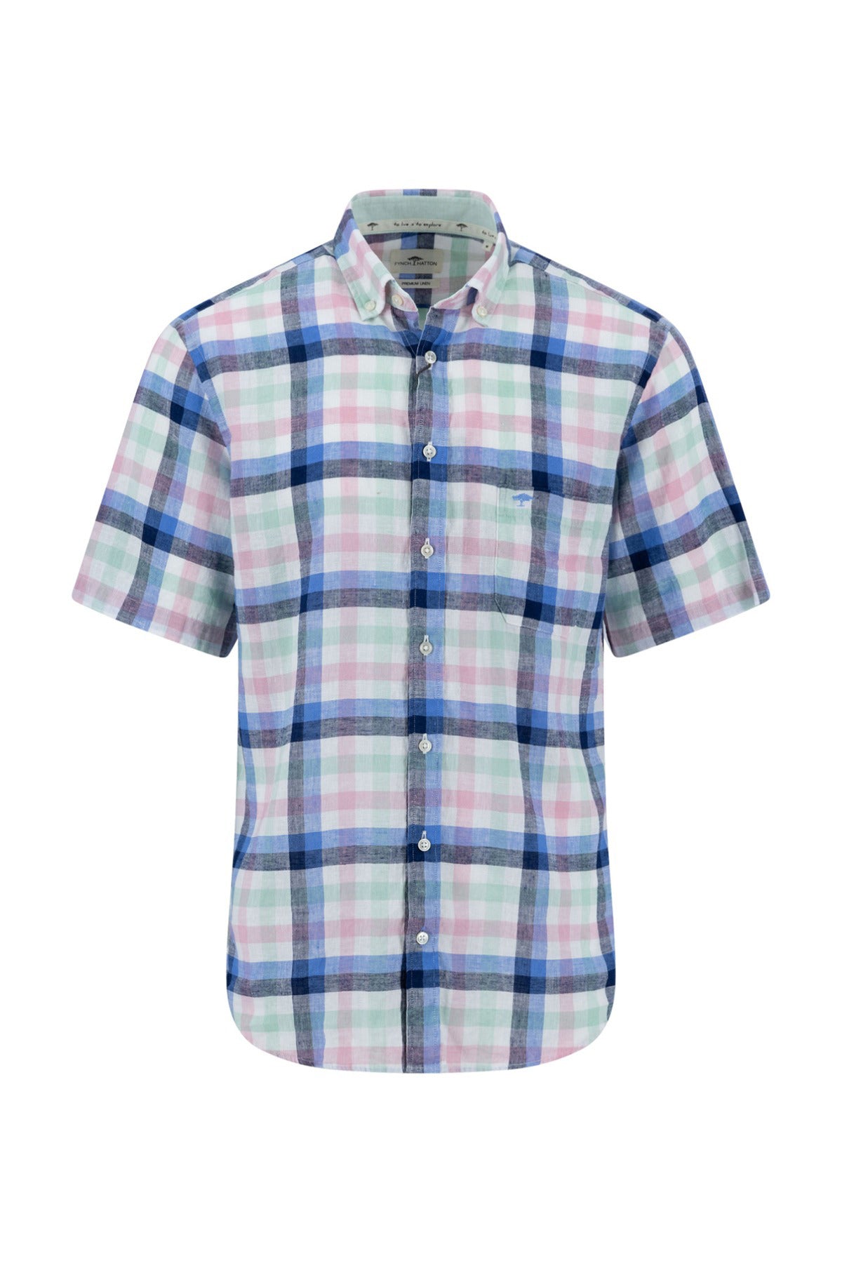 FYNCH-HATTON Summer Linen Check, B.D., 1/2