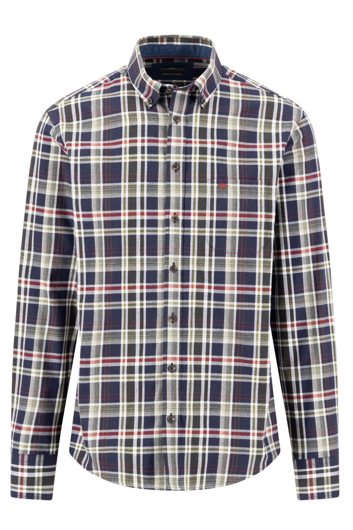 Ternet flannel skjorte med lange ærmer
