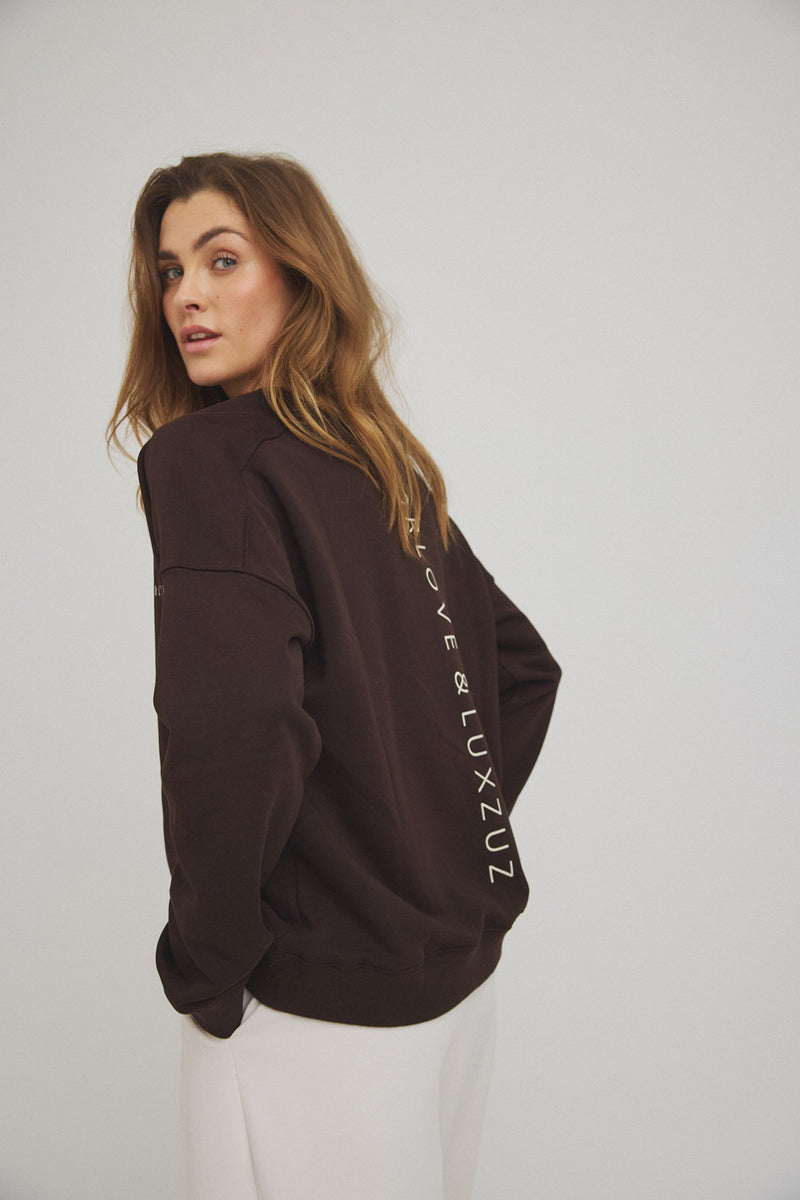 Lovelux - Blød sweatshirt med tekst