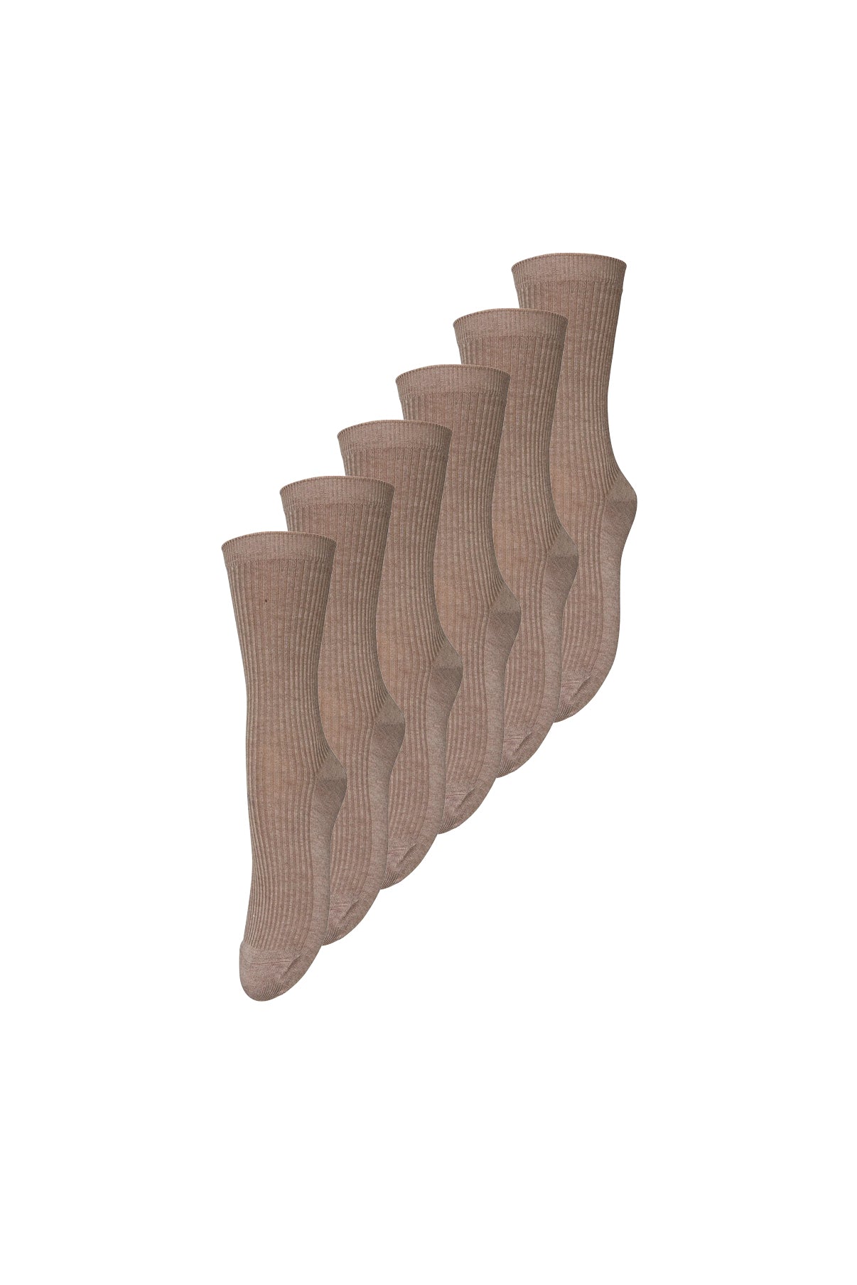 Telma solid - 5-Pak basic strømper i riflet look