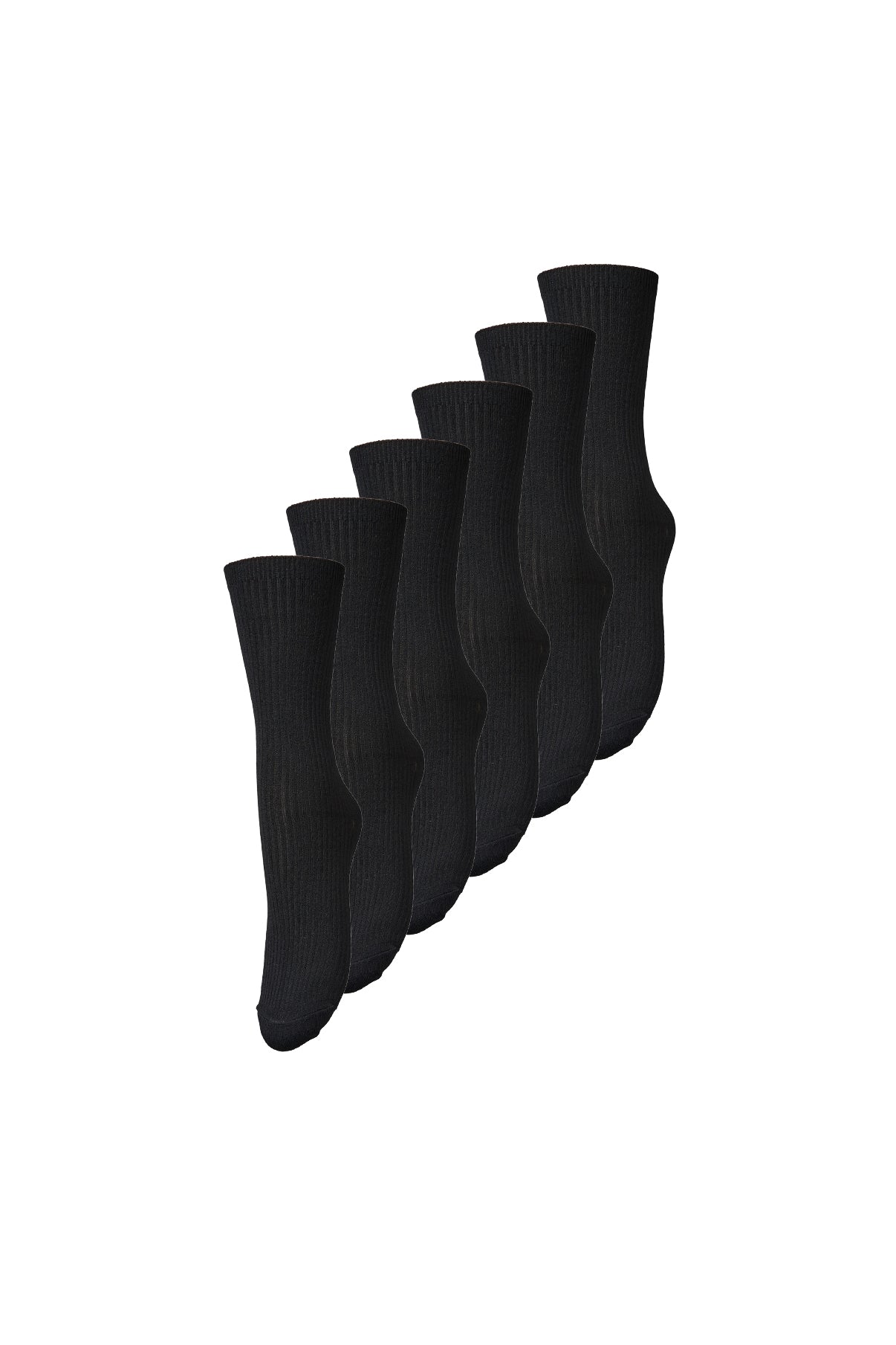 Telma solid - 5-Pak basic strømper i riflet look