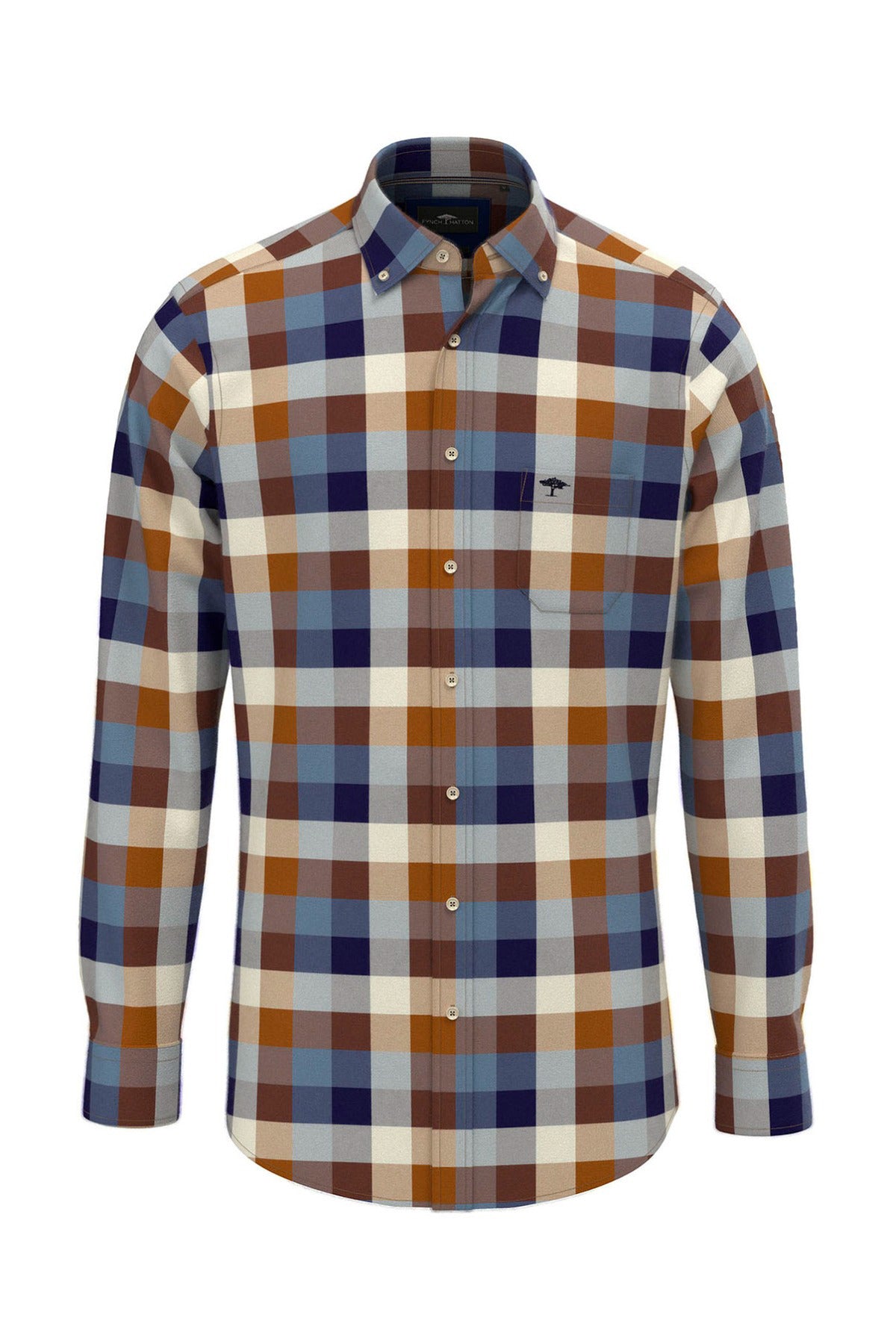 FYNCH-HATTON SKJORTE LS COLORFUL FLANNEL